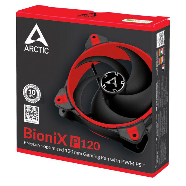 Вентилатор Arctic Fan 120mm - BioniX P120 PWM PST - Red, 4 pin PWM