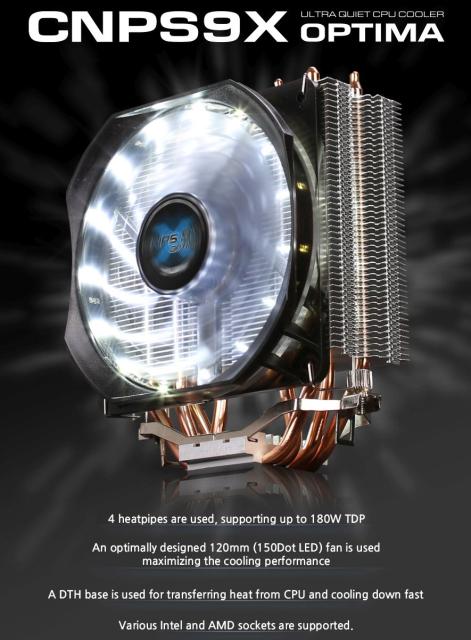 Охладител за процесор Zalman CPU Cooler CNPS9X OPTIMA Intel/AMD