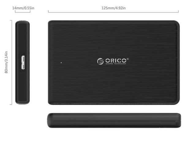 Кутия Orico, 2.5", SSD, HDD Storage - Case - 2.5 inch USB3.0 Black - 2189U3-BK