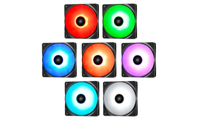 Вентилатор светещ DeepCool Fan 120mm RF120 - RGB Led with controller