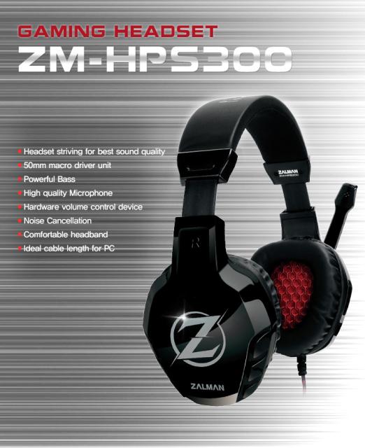 Слушалки Zalman eadphones with mic Gaming  ZM-HPS300