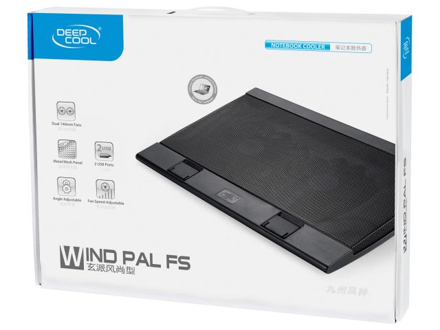 Охладител за лаптоп DeepCool Notebook Cooler WIND PAL FS 17", Черна