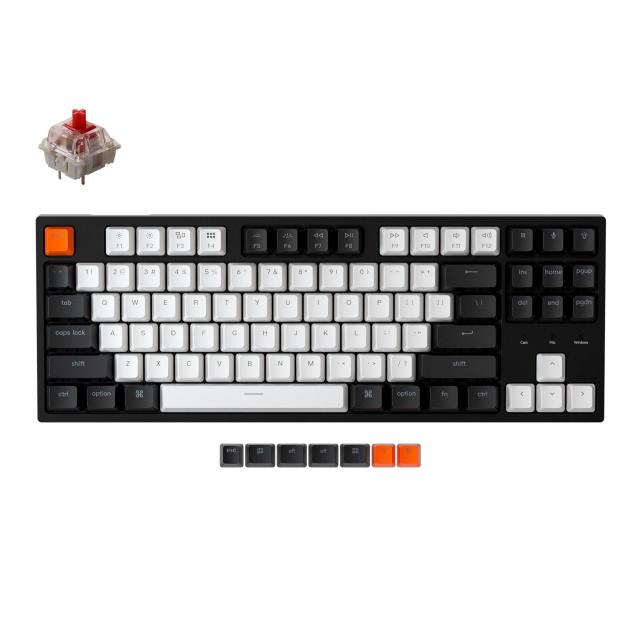 Геймърска механична клавиатура Keychron C1 TKL Gateron G Pro(Hot-Swappable) Red Switch RGB Backlight