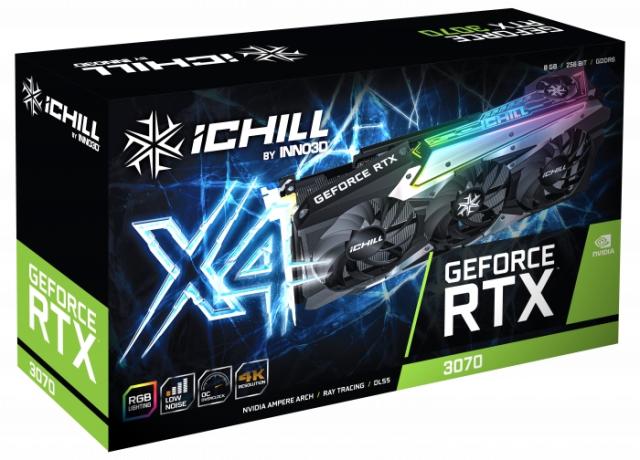 Видео карта Inno3D GeForce RTX 3070 iChill X4 LHR