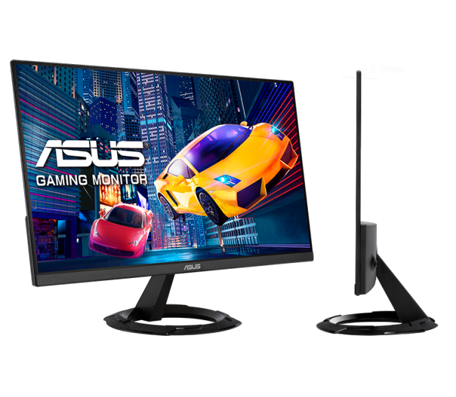 Монитор Asus VZ249HEG1R, 23.8" (60.45 cm) IPS панел, 75 Hz, Full HD, 1ms, 250cd/m2, HDMI, VGA