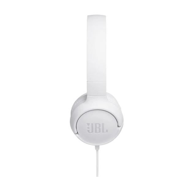 Слушалки JBL Tune 500, микрофон, 3.5 mm jack, Бели