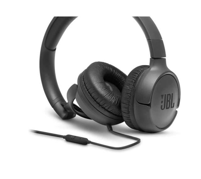 Слушалки JBL Tune 500, микрофон, 3.5 mm jack, Черни