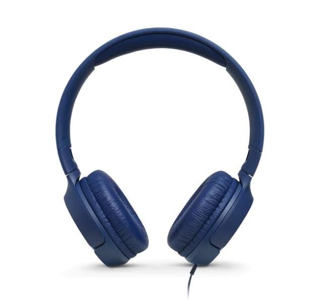 Слушалки JBL Tune 500, микрофон, 3.5 mm jack, Сини