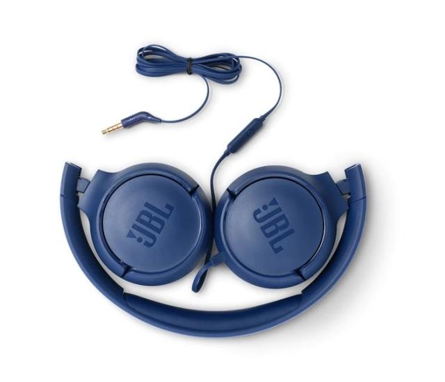 Слушалки JBL Tune 500, микрофон, 3.5 mm jack, Сини