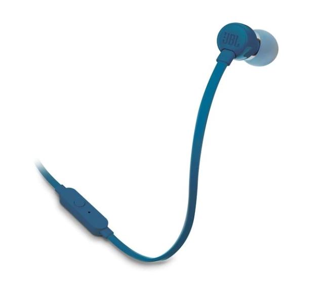 Слушалки JBL T110 BLU, микрофон, Сини