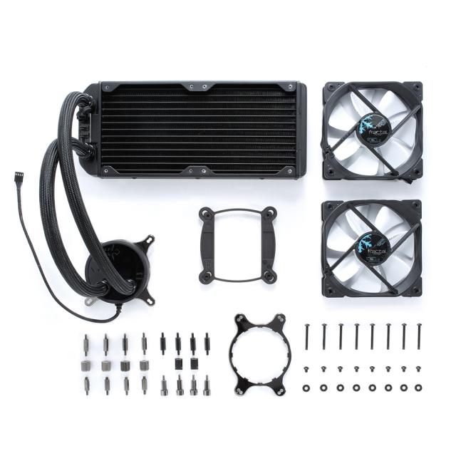 Охладител за процесор Fractal Design Celsius S24 Black, ACTIVE FAN 2x120mm, 500-2000 RPM, 4-Pin PWM, Intel/AMD 