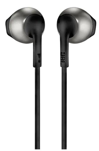 Слушалки JBL T205 BLK, микрофон, 3.5 mm jack, Черен