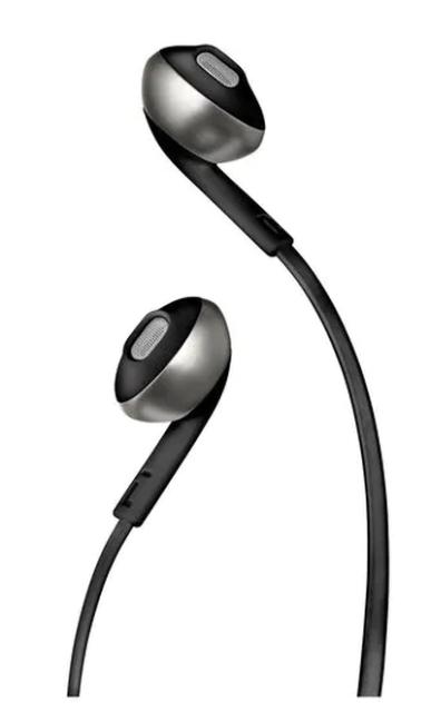 Слушалки JBL T205 BLK, микрофон, 3.5 mm jack, Черен