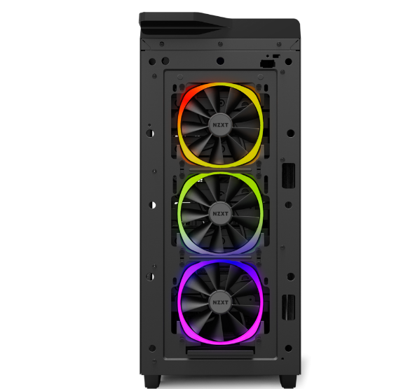 Комплект вентилатор вентилатори 140mm, NZXT Aer RGB140 с HUE+ контролер, 4-pin PWM, 1500 rpm