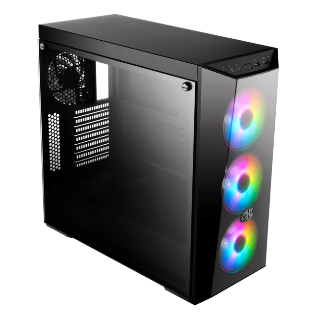 Кутия Cooler Master MasterBox Lite 5, ARGB with controll, 2x USB 3.2, 1x 3.5mm Audio Jack, 1x 3.5mm Mic Jack, ATX/Micro-ATX/Mini-ITX, черна