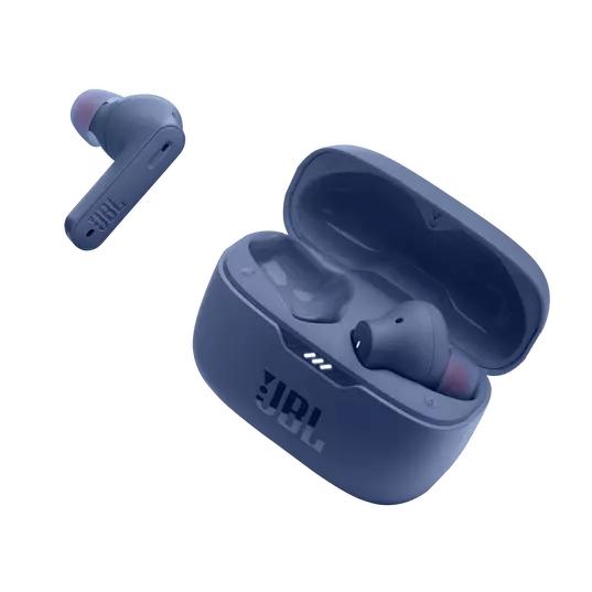 Слушалки JBL Tune 230NC BLU, безжични, Bluetooth, микрофон, ANC, тип "тапи", кутия за зареждане, Сини