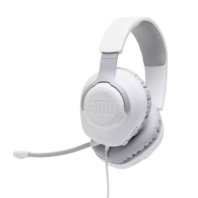 Слушалки JBL QUANTUM 100 WHT Wired over-ear gaming headset with a detachable mic