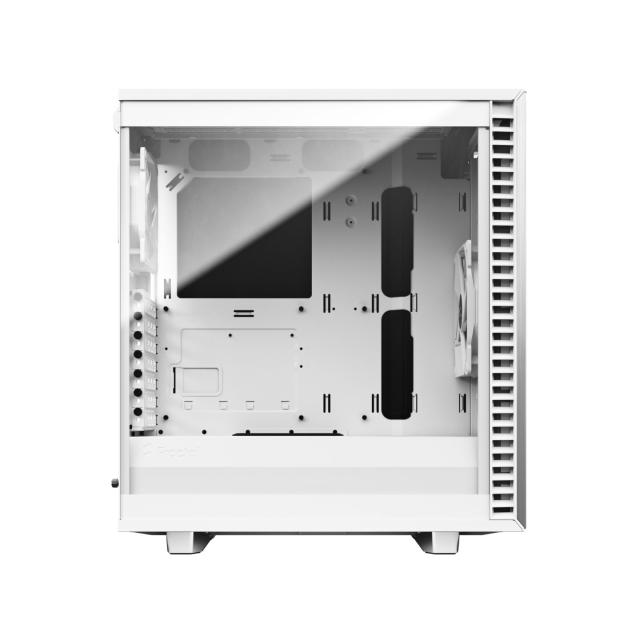 Кутия Fractal Design Define 7 Compact White TG Clear Tint, Middle Tower, USB 3.1 Gen 2 Type-C, 2 x USB 3.0, 2 x USB 2.0, ATX/mATX/mITX