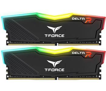 Памет TEAM GROUP T-Force Delta RGB Black 16GB 2X8 DDR4 2666MHZ, CL15-17-17-35, 1.2 V 