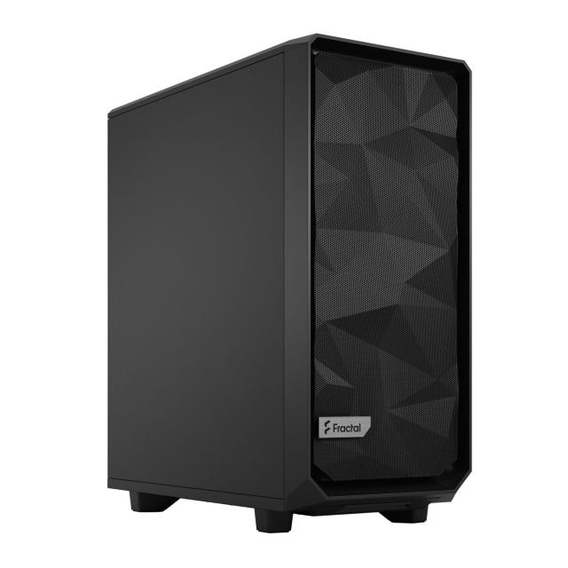 Кутия Fractal Design Meshify 2 Compact Black Solid, Middle Tower, 1x USB 3.1 Gen 2 Type-C, 2x USB 3.0, ATX/mATX/Mini-ITX