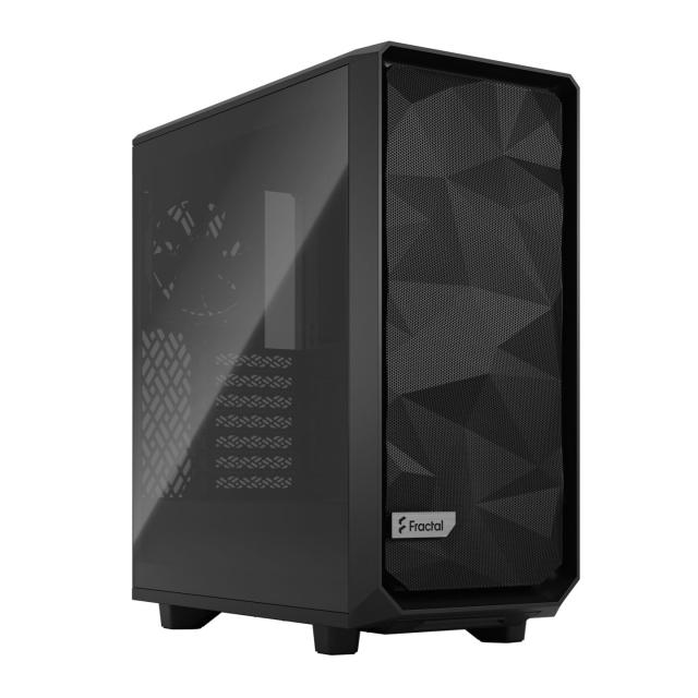 Кутия Fractal Design Meshify 2 Compact Black TG Light Tint, Middle Tower, 1x USB 3.1 Gen 2 Type-C, 2x USB 3.0, ATX/mATX/Mini-ITX