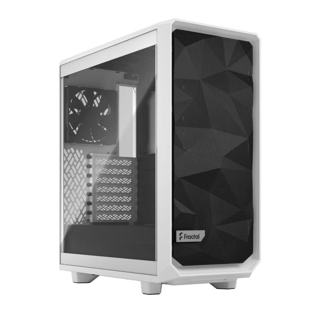 Кутия Fractal Design Meshify 2 Compact White TG Clear Tint, Middle Tower, 1x USB 3.1 Gen 2 Type-C, 2x USB 3.0, ATX/mATX/Mini-ITX