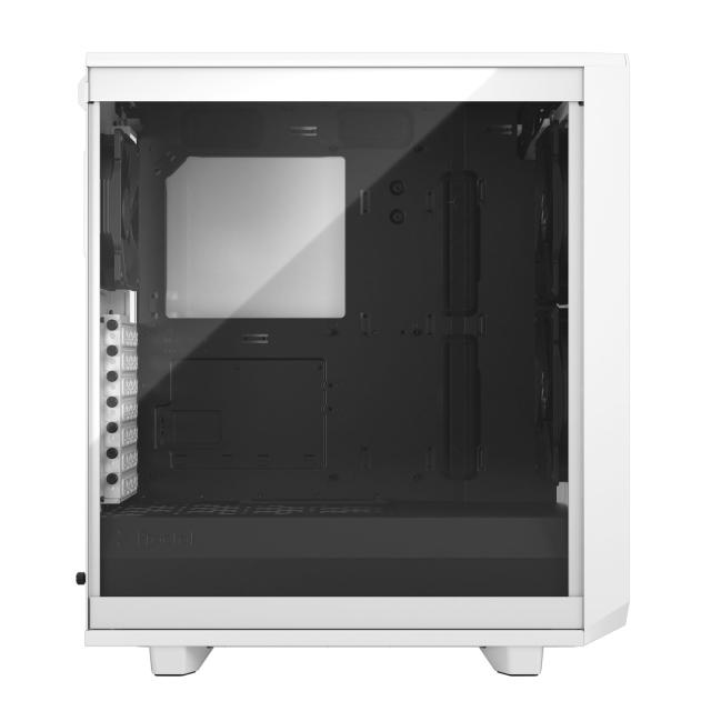 Кутия Fractal Design Meshify 2 Compact White TG Clear Tint, Middle Tower, 1x USB 3.1 Gen 2 Type-C, 2x USB 3.0, ATX/mATX/Mini-ITX