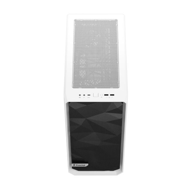 Кутия Fractal Design Meshify 2 Compact White TG Clear Tint, Middle Tower, 1x USB 3.1 Gen 2 Type-C, 2x USB 3.0, ATX/mATX/Mini-ITX