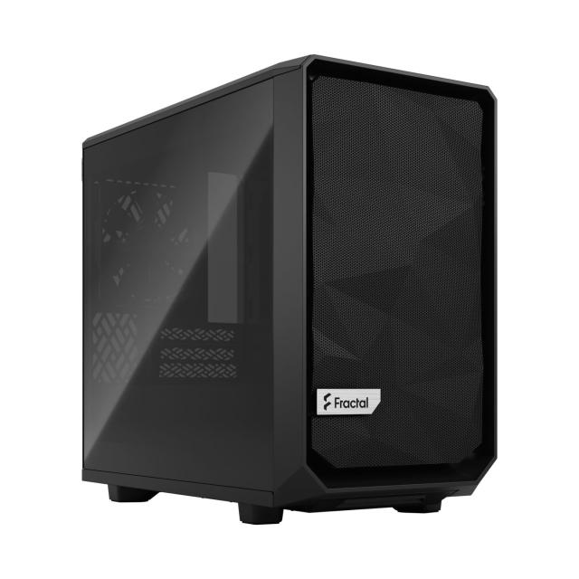 Кутия Fractal Design Meshify 2 Nano Black TG, Mini Tower, 1x USB 3.1 Gen 2 Type-C, mITX/mDTX