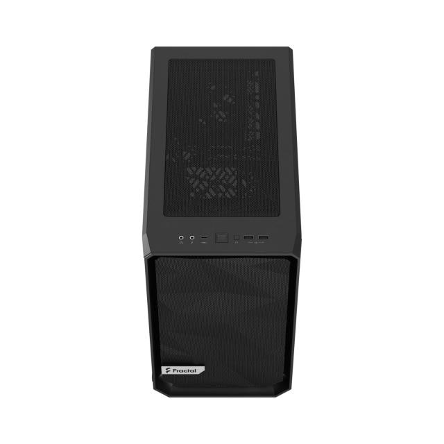 Кутия Fractal Design Meshify 2 Nano Black TG, Mini Tower, 1x USB 3.1 Gen 2 Type-C, mITX/mDTX