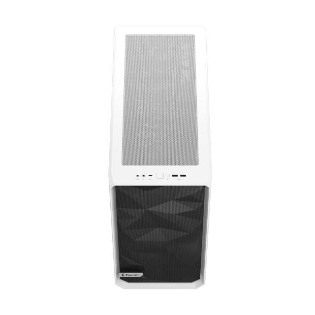 Кутия Fractal Design Meshify 2 White TG Clear Tint, Middle Tower, 2x USB 3.0, 1 x USB 3.1 Type-C, E-ATX/ATX/microATX/Mini-ITX