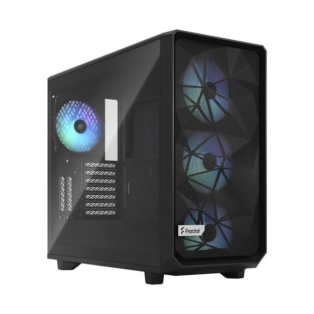 Кутия Fractal Design Meshify 2 RGB Black TG Light tint, Middle Tower, 1x USB 3.1 Gen 2 Type-C, E-ATX/ATX/mATX/mITX