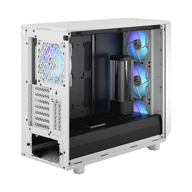 Кутия Fractal Design Meshify 2 RGB White TG Clear tint, Middle Tower, 1x USB 3.1 Gen 2 Type-C, E-ATX/ATX/mATX/mITX