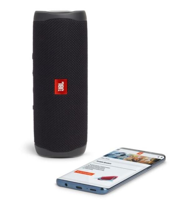 Тонколона JBL Flip 5 BLK, 20W RMS, Bluetooth, влагоустойчива (IPX7), Черен