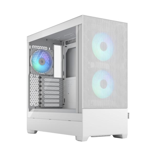 Кутия Fractal Design Pop Air RGB White TG Clear Tint, Mid-Towe, , 2x USB 3.0, ATX/mATX/mITX