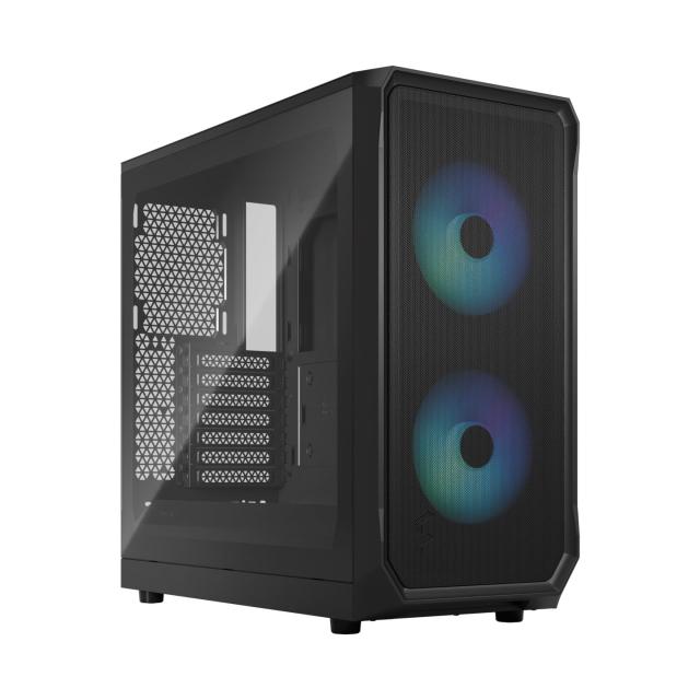 Кутия Fractal Design Focus 2 RGB Black, Mid-Tower, 2 x USB 3.0, ATX/mATX/mITX