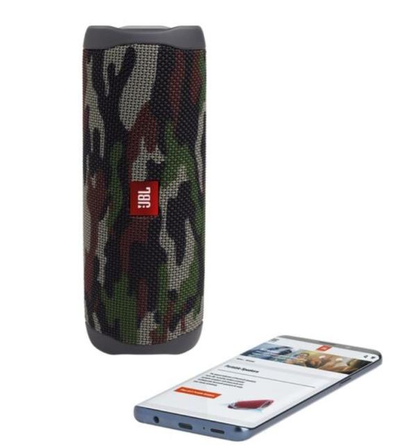 Тонколона JBL Flip 5, 20W RMS, Bluetooth, влагоустойчива (IPX7), Камуфлажен