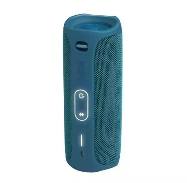 Тонколона JBL Flip 5 BLUE, 20W RMS, Bluetooth, влагоустойчива (IPX7), Син