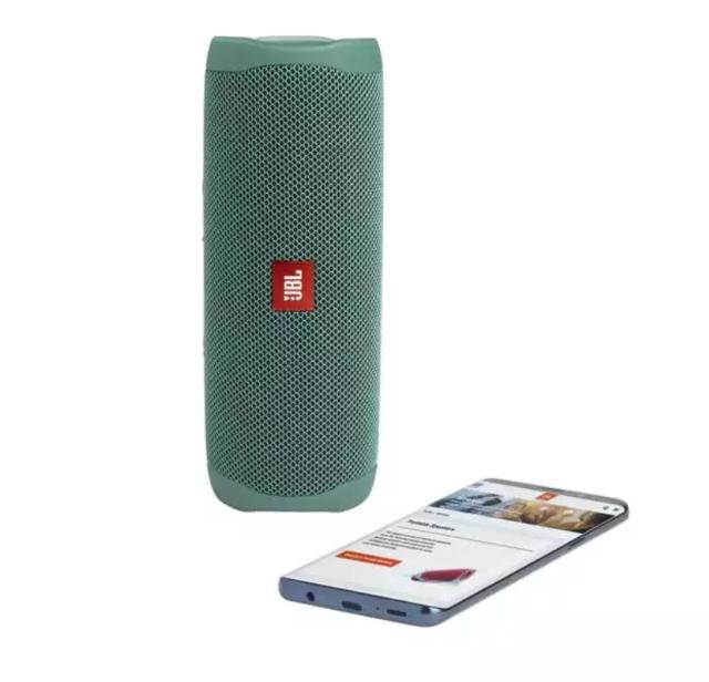 Тонколона JBL Flip 5 GREEN, 20W RMS, Bluetooth, влагоустойчива (IPX7), Зелен