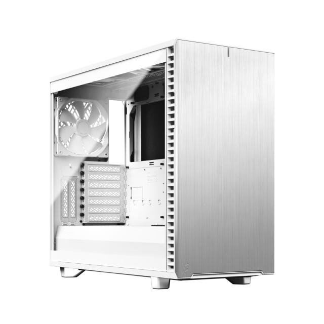 Кутия Fractal Design Define 7 White TG Clear Tint, Mid-Tower, 1 x USB 3.3 Type-C, 2 x USB 2.0, 2 x USB 3.0, E-ATX/ATX/mATX/mITX