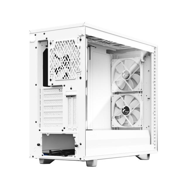 Кутия Fractal Design Define 7 White TG Clear Tint, Mid-Tower, 1 x USB 3.3 Type-C, 2 x USB 2.0, 2 x USB 3.0, E-ATX/ATX/mATX/mITX