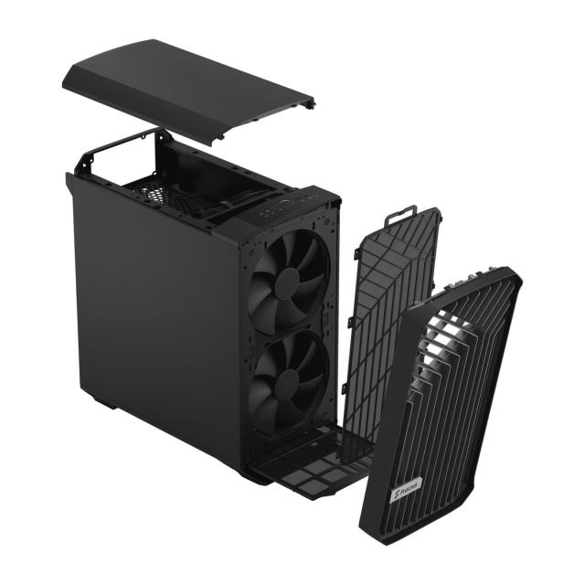 Кутия Fractal Design Torrent Compact Black Solid, Mid-Tower, 1x USB 3.2 Type-C, 2x USB 3.0, SSI-CEB / E-ATX / ATX / mATX / Mini-ITX