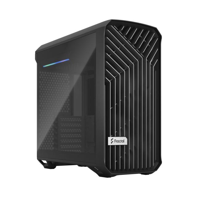 Кутия Fractal Design Torrent Compact Black TG Dark Tint, Mid-Tower, 1x USB 3.2 Type-C, 2x USB 3.0, SSI-CEB / E-ATX / ATX / mATX / Mini-ITX