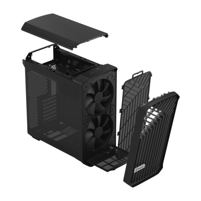 Кутия Fractal Design Torrent Compact Black TG Dark Tint, Mid-Tower, 1x USB 3.2 Type-C, 2x USB 3.0, SSI-CEB / E-ATX / ATX / mATX / Mini-ITX