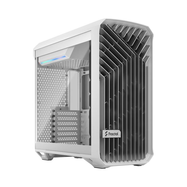 Кутия Fractal Design Torrent Compact White TG Clear Tint, Mid-Tower, 1x USB 3.2 Type-C, 2x USB 3.0, SSI-CEB / E-ATX / ATX / mATX / Mini-ITX 