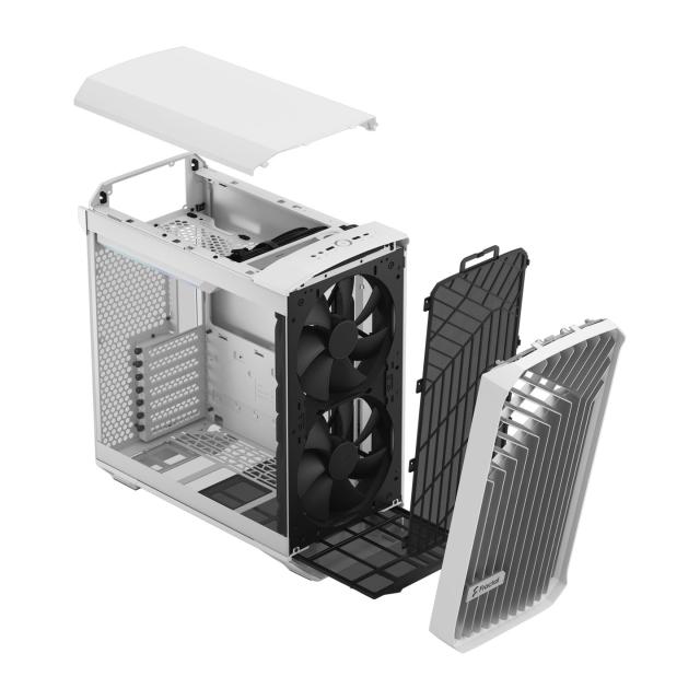 Кутия Fractal Design Torrent Compact White TG Clear Tint, Mid-Tower, 1x USB 3.2 Type-C, 2x USB 3.0, SSI-CEB / E-ATX / ATX / mATX / Mini-ITX 