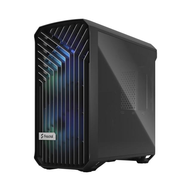 Кутия Fractal Design Torrent Compact Black RGB TG Light Tint, Mid-Tower, 1x USB 3.2 Type-C, 2x USB 3.0, SSI-CEB / E-ATX / ATX / mATX / Mini-ITX 