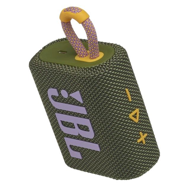 Тонколона JBL Go 3 GRN, 4.2W, Bluetooth, IPX67, Зелен