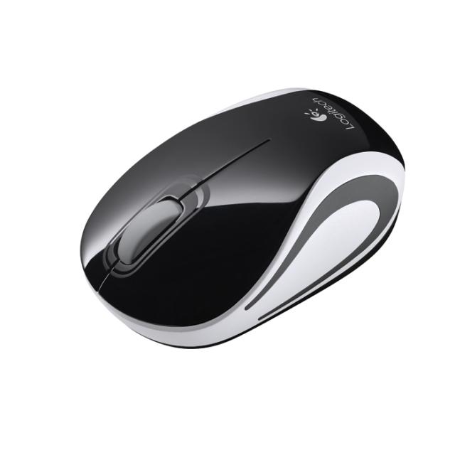 Мишка Logitech M187 Wireless, оптична, 1000dpi, Black/White