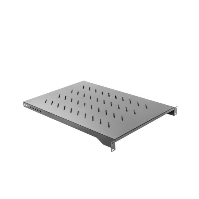 Аксесоар Lanberg 19" fixed shelf 1U / 483x750mm, max load capacity up to 15kg, black